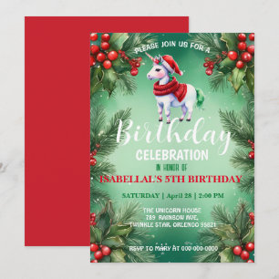 Schattige eenhoorn Sinterklaas Kerst verjaardag sn Save The Date