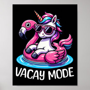 Schattige Eenhoorn Vakantie Modus Grappige Familie Poster