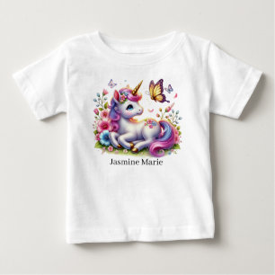 Schattige eenhoorn voeg naam fantasie Baby