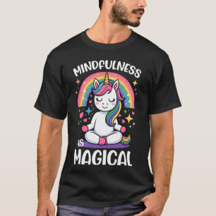 Schattige Eenhoorn Yoga Mindfulness T-shirt