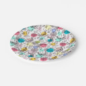 Schattige  eenhoornpatroon papieren bordje (Gekanteld)