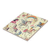 Schattige eenhoornpatroon Tegeltje (Zijkant)