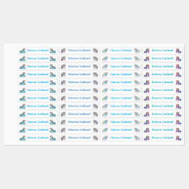 Schattige Eenhoorns Jongen Meisje Terug naar Schoo Labels