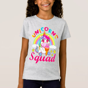 Schattige Eenhoorns Squad Regenboog Ijsje Meisjes T-shirt