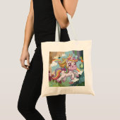Schattige eenhoornschilderij tote bag (Voorkant (product))