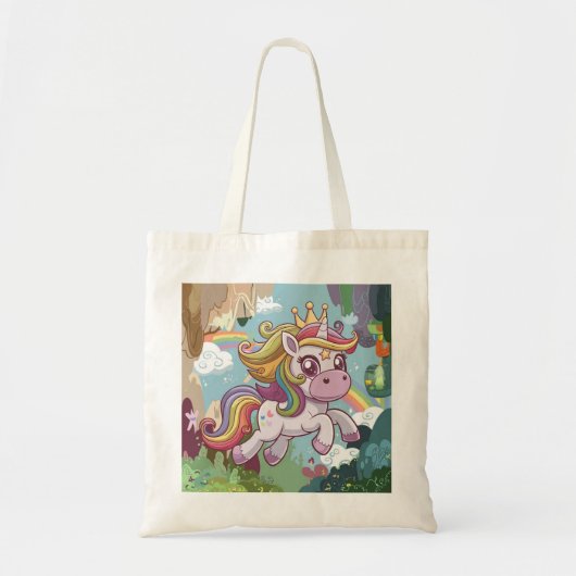 Schattige eenhoornschilderij tote bag (Voorkant)