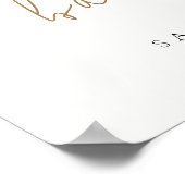 Schattige Eenvoudig Boho Kleding Baby shower Welko Poster (Hoek)