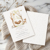 Schattige Eenvoudig Bosbeesten Baby Jongensdouche Kaart