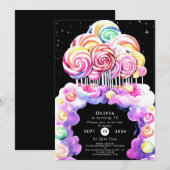 Schattige Eenvoudig Candyland Verjaardag Kaart (Voorkant / Achterkant)