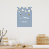 Schattige Eenvoudig Daisy Bloom Baby shower Welkom Poster (Keuken)