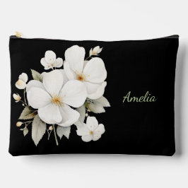 Schattige Eenvoudig Elegant Zwart Met Bloemen Etui