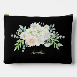 Schattige Eenvoudig Elegant Zwart Met Bloemen Etui