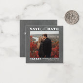 Schattige Eenvoudig en Elegant Bewaar de datumfoto Notitiekaartje (Voorkant / Achterkant in situ)