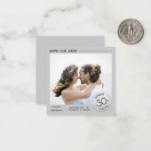 Schattige Eenvoudig en Elegant Opslaan van de datu Notitiekaartje (Voorkant / Achterkant in situ)