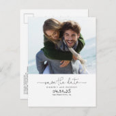 Schattige eenvoudig en minimaal opslaan van de dat aankondigingskaart (Voorkant / Achterkant)