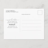 Schattige eenvoudig en minimaal opslaan van de dat aankondigingskaart (Achterkant)