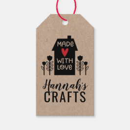 Schattige eenvoudig gemaakt met liefde Small Busin Cadeaulabel