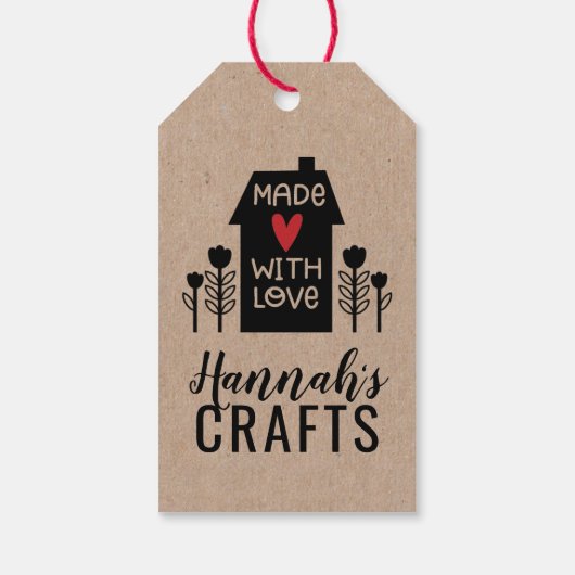 Schattige eenvoudig gemaakt met liefde Small Busin Cadeaulabel (Achterkant)