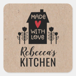 Schattige eenvoudig gemaakt met Love Kraft Vierkante Sticker