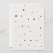 Schattige Eenvoudig Gezellig Winter Roze Groen Ker Kaart (Achterkant)