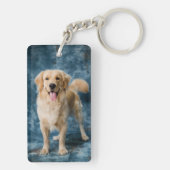 Schattige eenvoudig hondenliefhebber gepersonalise sleutelhanger (achterkant)