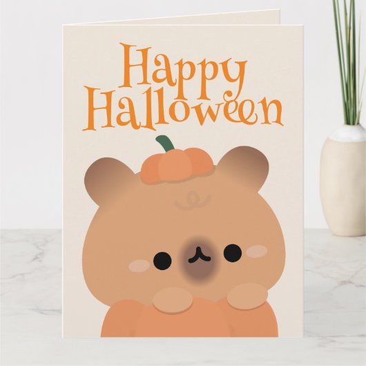 Schattige eenvoudig leuk Halloween feest Bedankkaart (Voorkant)