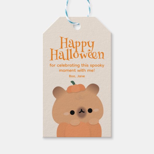 Schattige eenvoudig leuk Halloween feest Cadeaulabel (Voorkant)