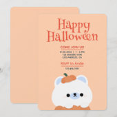Schattige eenvoudig leuk Halloween feest Kaart (Voorkant / Achterkant)