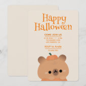 Schattige eenvoudig leuk Halloween feest Kaart (Voorkant / Achterkant)