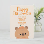 Schattige eenvoudig leuk Halloween feest Kaart (Staand voorkant)