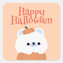 Schattige eenvoudig leuk Halloween feest Vierkante Sticker