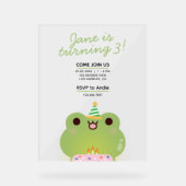 Schattige eenvoudig leuk verjaardagsfeestje acryl bord (Voorkant)