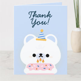 Schattige eenvoudig leuk verjaardagsfeestje bedankkaart