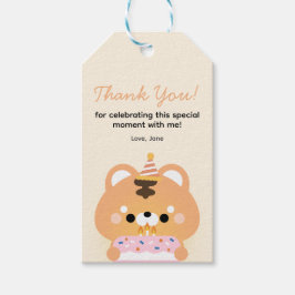 Schattige eenvoudig leuk verjaardagsfeestje cadeaulabel