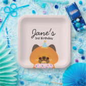 Schattige eenvoudig leuk verjaardagsfeestje papieren bordje (Feest)