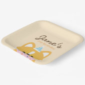 Schattige eenvoudig leuk verjaardagsfeestje papieren bordje (Gebogen)