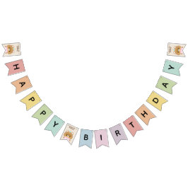 Schattige eenvoudig leuk verjaardagsfeestje vlaggetjes