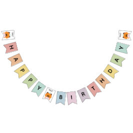 Schattige eenvoudig leuk verjaardagsfeestje vlaggetjes