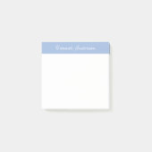 Schattige Eenvoudig Lichtblauw Monogram Volledige Post-it® Notes (Voorkant)