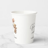 Schattige Eenvoudig Modern Beary Sweet Baby shower Papieren Bekers (Links)