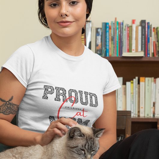 Schattige eenvoudig ontwerp cat mom t-shirt