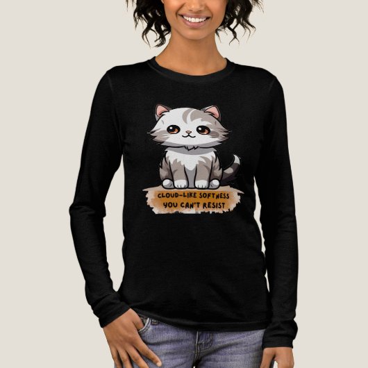 Schattige eenvoudig ontwerp kattenliefhebber Tri-Blend shirt (Voorkant)