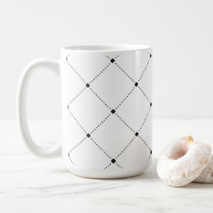 Schattige eenvoudig ontwerp zwarte stippen elegant koffiemok