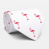 Schattige Eenvoudig Roze Flamingo patroon Stropdas (Opgerold)