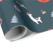 Schattige Eenvoudig scandi winter kerstpatroon Cadeaupapier (Rol Hoek)