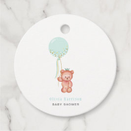 Schattige Eenvoudig Teddy Bear Baby shower Bedankjes Labels
