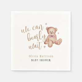 Schattige Eenvoudig Teddy Bear Baby shower Servet