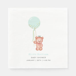 Schattige Eenvoudig Teddy Bear Baby shower Servet