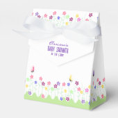 Schattige eenvoudig voorjaar Bloemen Baby shower Bedankdoosjes (Voorkant Zijde)