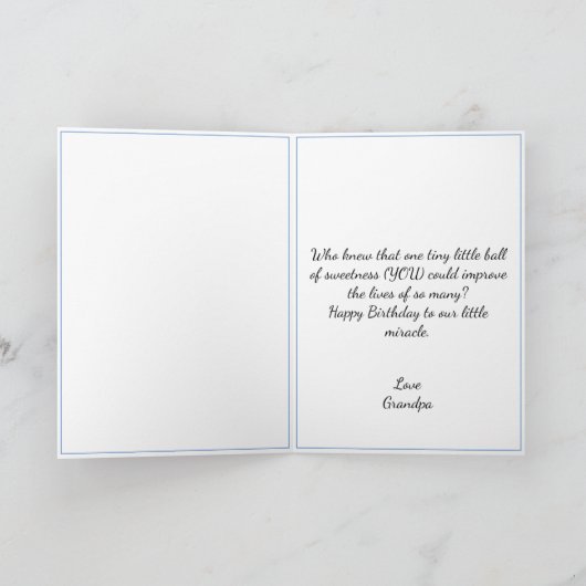 Schattige Eenvoudig Vuurwerk Witte Kleinzoon 1e Ve Kaart (Binnen)